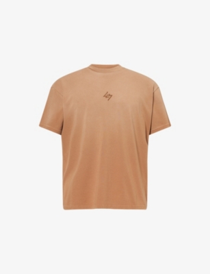 247 By Represent Mens Rust Motion Oversized Cotton-jersey T-shirt