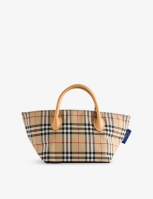 RESELFRIDGES: Pre-Loved Burberry House Check Canvas Shoulder Bag