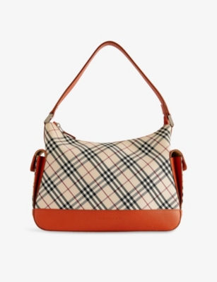 RESELFRIDGES: Pre-Loved Burberry Nova Check Canvas Shoulder Bag