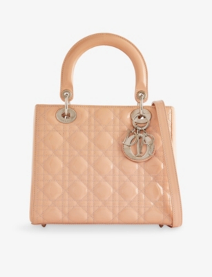 RESELFRIDGES: Pre-Loved Dior Medium Patent Cannage Lady Dior Leather Handbag