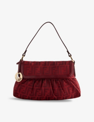 RESELFRIDGES: Pre-Loved Fendi Zucca Chef Canvas Shoulder Bag