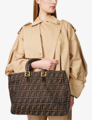 RESELFRIDGES: Pre-Loved Fendi Large Zucca Canvas Tote Bag
