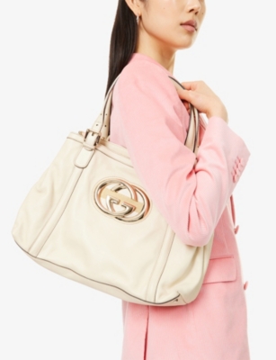 RESELFRIDGES: Pre-Loved Gucci Dialux Britt Leather Tote Bag