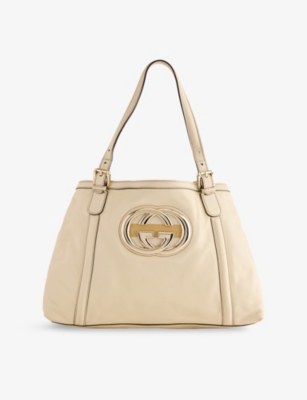 RESELFRIDGES: Pre-Loved Gucci Dialux Britt Leather Tote Bag