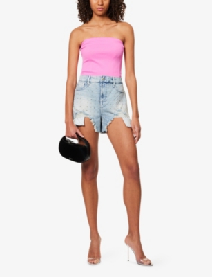 GOOD AMERICAN: Corset Scuba Stretch-Woven Bodysuit