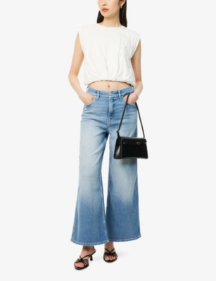 GOOD AMERICAN: Sleeveless Puffball Cotton And Linen Top