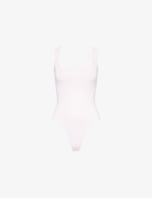 GOOD AMERICAN WOMENS GOOD AMERICAN MODERN SCUBA STRETCH-WOVEN BODYSUIT 