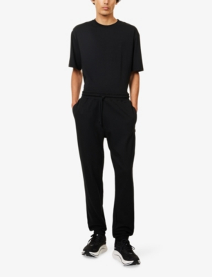 CONDITION: Elasticated-Cuffs Tapered-Leg Stretch-Cotton Jogging Bottoms