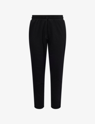 CONDITION: Elasticated-Cuffs Tapered-Leg Stretch-Cotton Jogging Bottoms