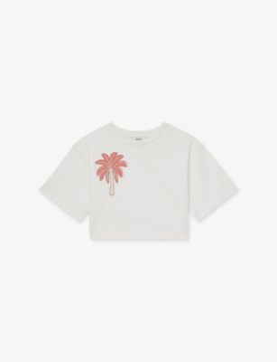 REISS: Palmer Palm-Tree Short-Sleeve Cotton T-Shirt 4-9 Years