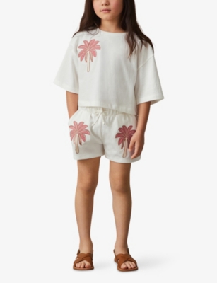 REISS: Palmer Palm-Tree Cotton-Jersey T-Shirt 9-13 Years