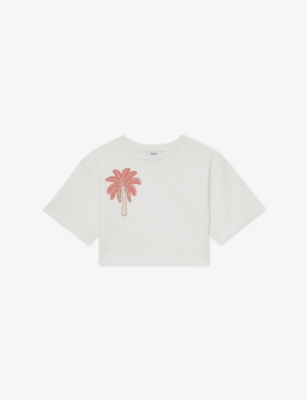 REISS: Palmer Palm-Tree Cotton-Jersey T-Shirt 9-13 Years