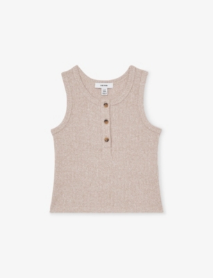REISS: Erin Button-Down Knitted Top 4-13 Years