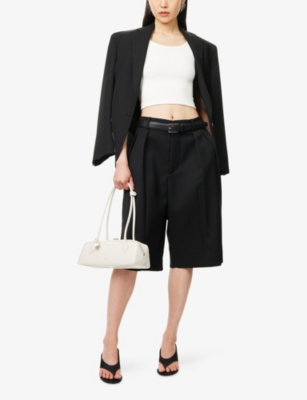 WARDROBE.NYC: Low-Rise Wide-Leg Wool Shorts