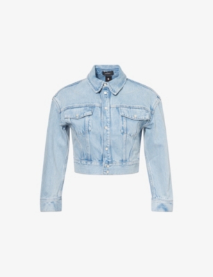 WARDROBE.NYC: Cropped Pointed-Collar Denim Jacket