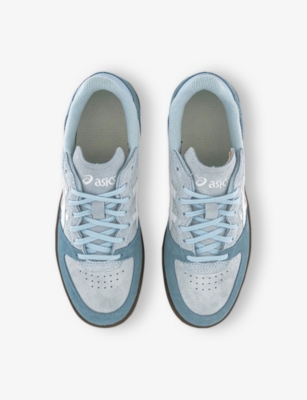 Asics Womens Light Blue White Skyhand Og Suede Low-top Trainers
