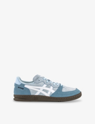 Asics Womens Light Blue White Skyhand Og Suede Low-top Trainers