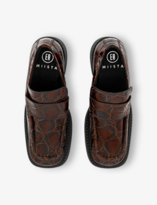 MIISTA: Karina Leather Loafer Heels