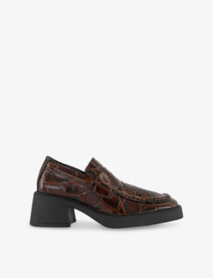 MIISTA: Karina Leather Loafer Heels