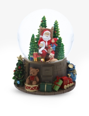 SELFRIDGES EDIT: Santa In Sleigh Snow Dome Christmas Decoration