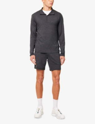 Shop Vuori Mens Charcoal Heather Ponto Half-zip Stretch-woven Sweatshirt