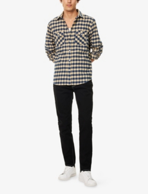 TRUE RELIGION: Rocco Stitched Tapered-Leg Stretch-Denim Jeans