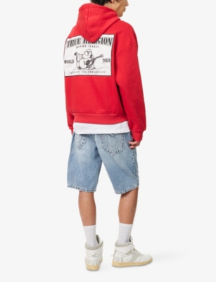 TRUE RELIGION: Logo-Embroidered Cotton-Blend Hoody