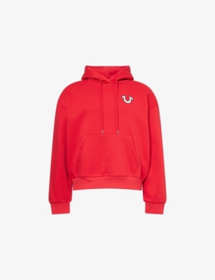 TRUE RELIGION: Logo-Embroidered Cotton-Blend Hoody