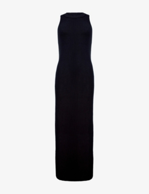 RO&ZO: Sleeveless Split-Hem Knitted Maxi Dress