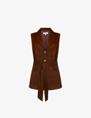 RO&ZO: Tie-Waist Regular-Fit Linen-Blend Waistcoat