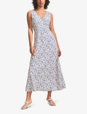 RO&ZO: Floral-Print V-Neck Woven Midi Dress