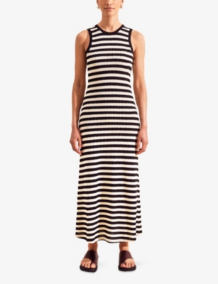 RO&ZO: Striped Sleeveless Knitted Maxi Dress