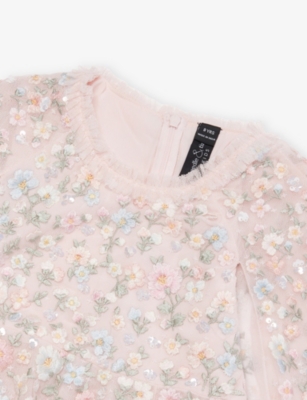 NEEDLE AND THREAD: Dahlia Floral-Embroidery Woven Dress 4-12 Years
