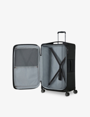 Samsonite Black Re-lite Spinner Expandable 4-wheel Polyester Suitcase 78cm