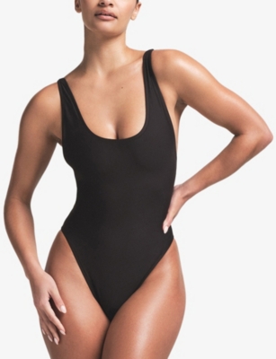SKIMS: Signature Swim Scoop-Neck Swimsuit