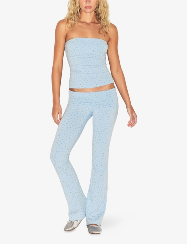 Foldover Lounge Cotton-Jersey Trousers
