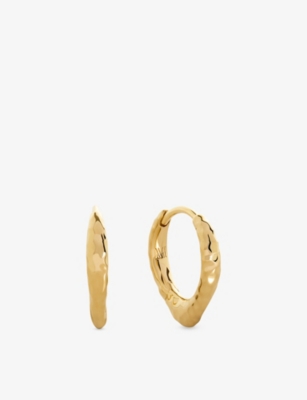 MONICA VINADER: Siren Tapered 18ct Yellow Gold Vermeil Huggie Earrings