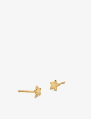 MONICA VINADER: Star 18ct Yellow Gold Vermeil Stud Earrings