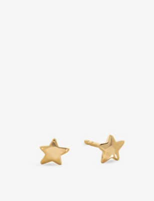 MONICA VINADER: Star 18ct Yellow Gold Vermeil Stud Earrings