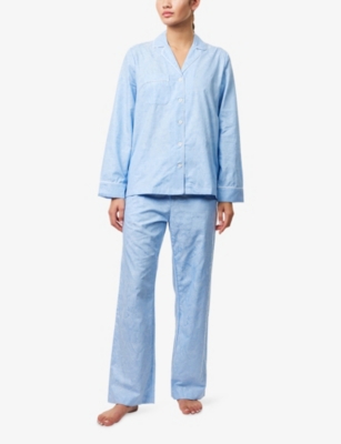 DEREK ROSE: Paris Jacquard Cotton Pyjama Set