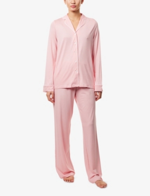 Derek Rose Womens Pink Lara Relaxed-fit Jersey Pyjama Set In Pink