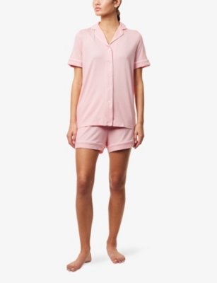Derek Rose Womens Pink Lara Relaxed-fit Jersey Shorts Pyjama Set In Pink