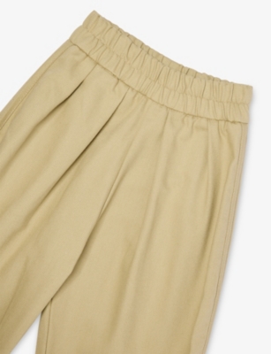 Organic Zoo Green Seasalt Balloon-leg Cotton-twill Trousers 1