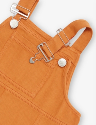 CLAUDE & CO: Blythe Brand-Patch Cotton-Canvas Jumpsuit 6 months - 5 years