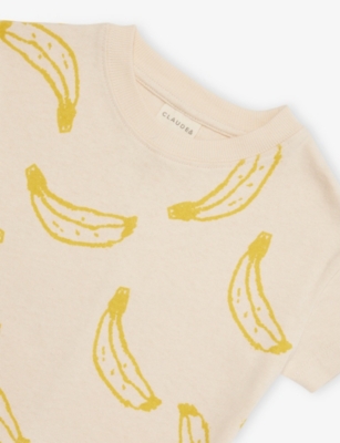 CLAUDE & CO: Round-Neck Banana Cotton Romper 3 months - 3 years
