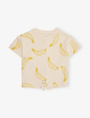 CLAUDE & CO: Round-Neck Banana Cotton Romper 3 months - 3 years