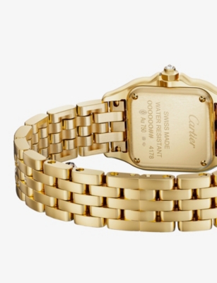 Cartier Wjpn0060 Panthère De  Medium Model 18ct Yellow-gold And 3.48ct Diamond Quartz Watch In Gold