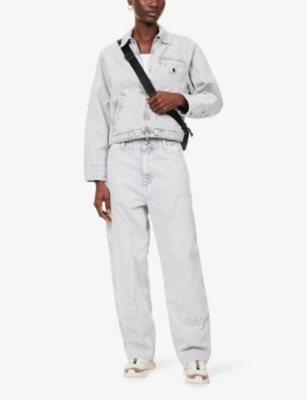 Carhartt Omens Black Brandon Wide-leg Denim Jeans In Blue
