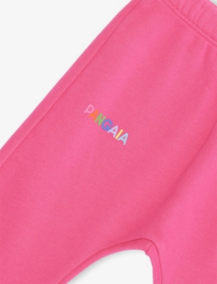 PANGAIA: Brand-Print Straight-Leg Cotton-Jersey Jogging Bottoms 0-24 Months
