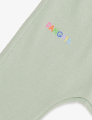 PANGAIA: Brand-Print Straight-Leg Cotton-Jersey Jogging Bottoms 0-24 Months